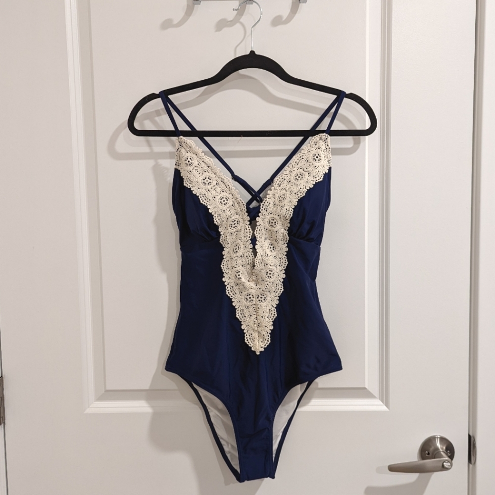 NWT Cupshe Navy One Piece